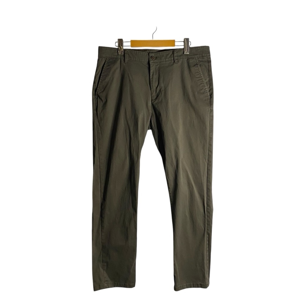 Weatherproof Vintage Men's Olive Green Khaki Straight Leg Chino Pant